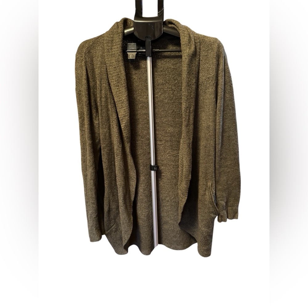 Max & Mia Cozy Open Front Cardigan Sweater Size M 
Green